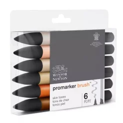 Set de 6 Rotuladores Promarker Brush Tonos Piel Winsor and Newton