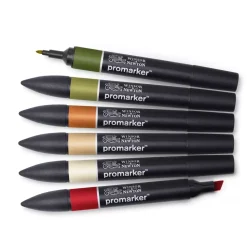 Set de 6 Rotuladores Promarker Tonos Paisaje #01 Winsor and Newton
