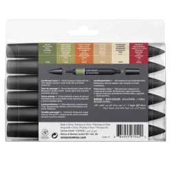 Set de 6 Rotuladores Promarker Tonos Paisaje #01 Winsor and Newton