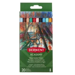 Set de 20 Rotuladores Solubles en Agua Academy Derwent