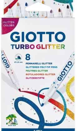 Set de 8 Rotuladores Turbo Glitter Giotto