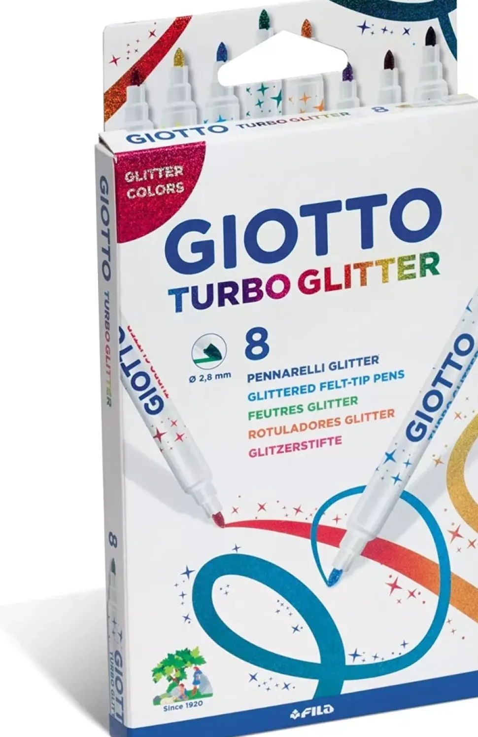 Set de 8 Rotuladores Turbo Glitter Giotto