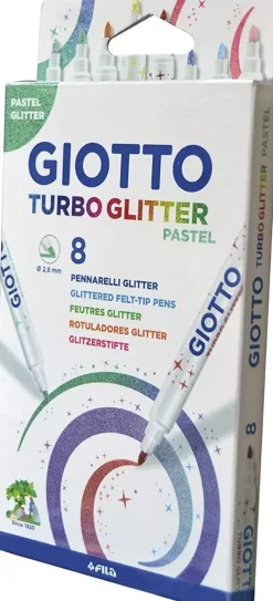 Set de 8 Rotuladores Turbo Glitter Pastel Giotto