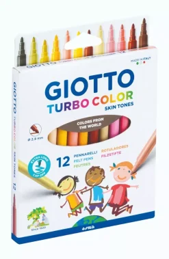 Set de 12 Rotuladores Turbo Color Tonos Piel Giotto