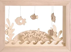 Set de 10 Siluetas de Madera Peces Artemio