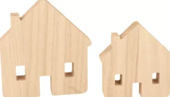 Set de 2 Siluetas de Madera Casitas Artemio
