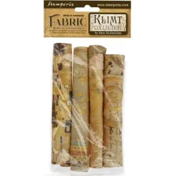 Set de 4 Telas de Encuadernar Klimt Stamperia 30x30cm