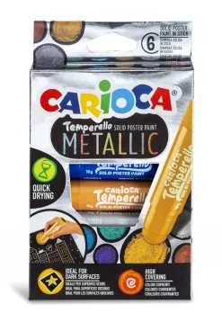 Set de 6 témperas metálicas sólidas Temperello Carioca