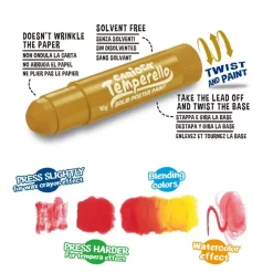 Set de 6 témperas metálicas sólidas Temperello Carioca