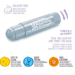 Set de 6 témperas pastel sólidas Temperello Carioca