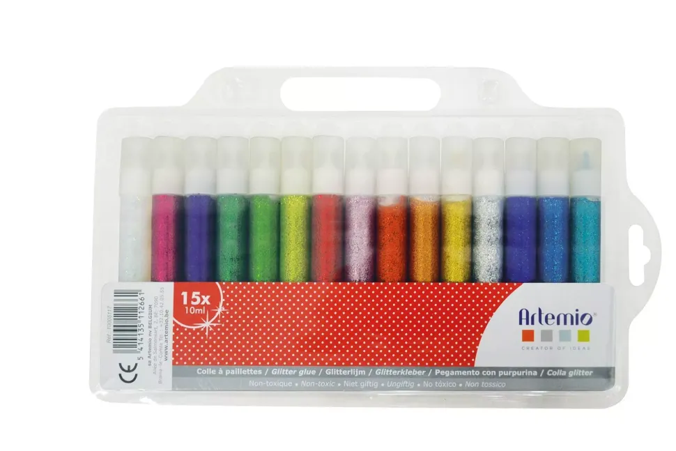 Set de 15 unidades de purpurina líquida 20 ml,