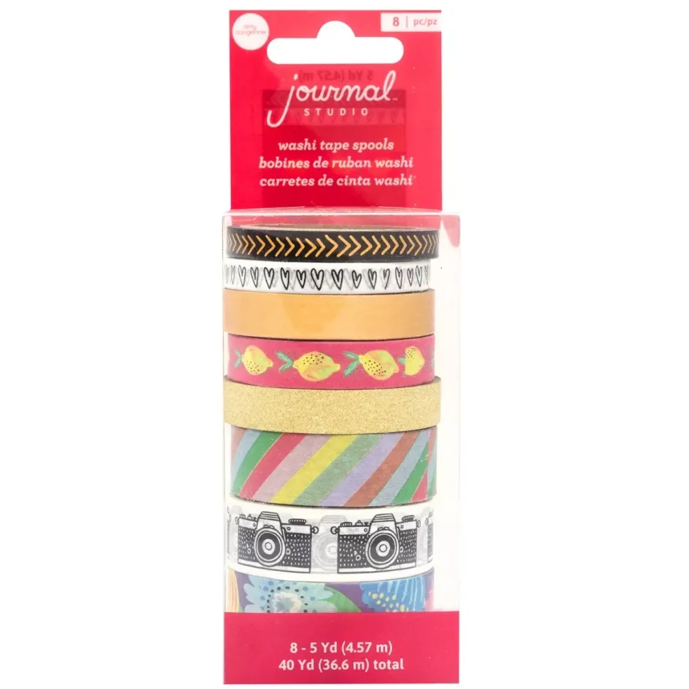 Set de 8 washi tapes Journal Studio Amy Tangerine AC