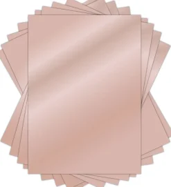 Set de cartulinas metalizadas The Essential Mirror Card Rose Gold Craft Consortium