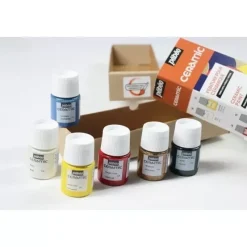 Set de Iniciación Ceramic 6 Pinturas para Cerámica y Vidrio Pebeo 20ml
