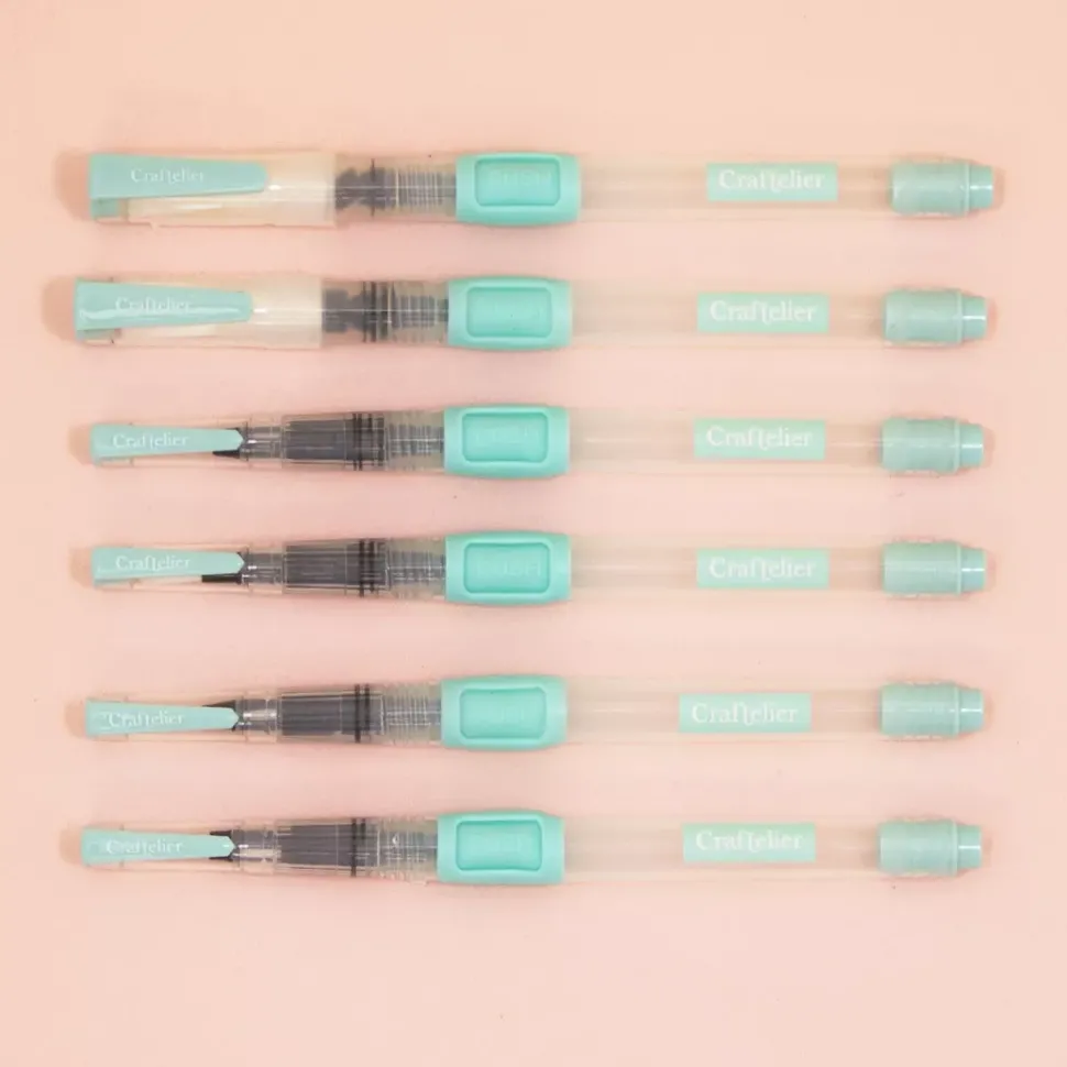 Set de Pinceles con Depósito de Agua Craftelier