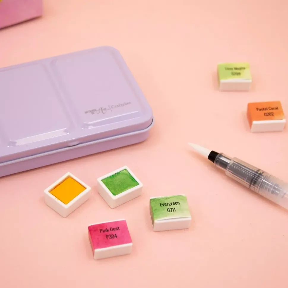 Set de Pinceles con Depósito de Agua Craftelier