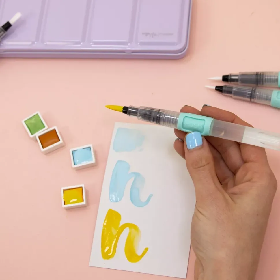 Set de Pinceles con Depósito de Agua Craftelier