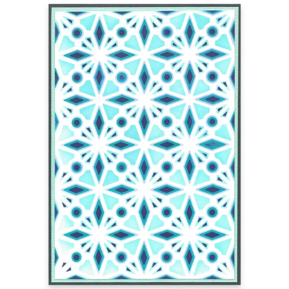 Set de plantillas de stencil Geo Crystals Sizzix A6