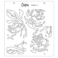 Set de Plantillas de Stencil Peony Sizzix 15x15cm