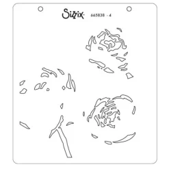 Set de Plantillas de Stencil Peony Sizzix 15x15cm