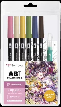 Set de rotuladores Dual Brush Manga Flower Tombow
