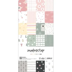 Set de scrapbooking Hello Sweet Girl ModaScrap 15x30cm