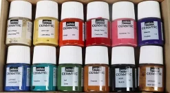 Set Exploration Ceramic 12 Pinturas para Cerámica y Vidrio Pebeo 20ml