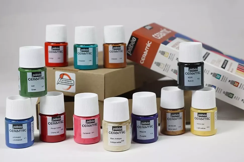 Set Exploration Ceramic 12 Pinturas para Cerámica y Vidrio Pebeo 20ml