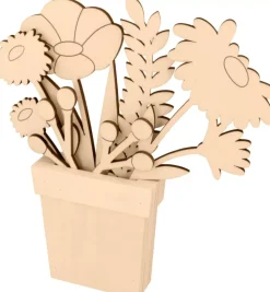 Set Maceta y Flores de Madera Life is Simple Artemio