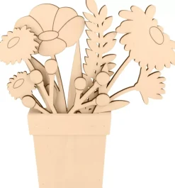 Set Maceta y Flores de Madera Life is Simple Artemio