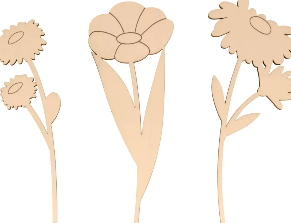 Set Maceta y Flores de Madera Life is Simple Artemio