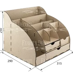 Set organizador de escritorio con cajones en DM