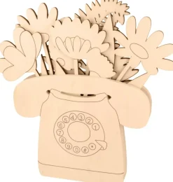 Set Teléfono y Flores de Madera Life is Simple Artemio