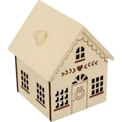 Silueta de Madera Casa Corazón Home for Christmas Artemio