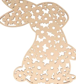 Silueta de Madera Conejo Flores Mariposa Artemio