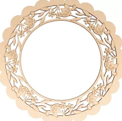 Silueta de Madera Corona Plantas Mariposa Artemio