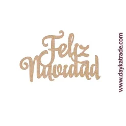 Silueta de Madera Feliz Navidad Dayka