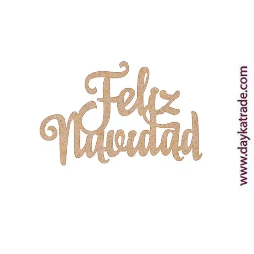 Silueta de Madera Feliz Navidad Dayka