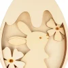 Silueta de Madera Huevo con Conejo y Flores Les Poulettes Artemio
