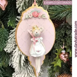 Silueta DM Bola de Navidad con repisa y resina Dayka