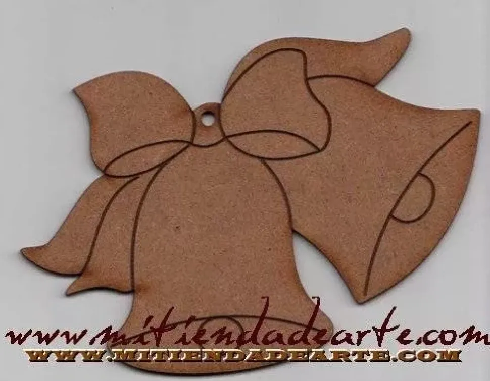 Silueta en DM - NVD006 Campana doble para árbol de Navidad