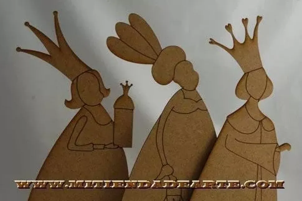 Silueta en DM - NVD010 Juego 3 reinas Magas