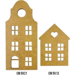 Silueta MDF Crafty Shapes Casas All You Need For Christmas Stamperia