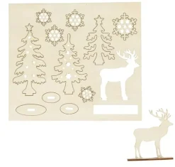 Siluetas de Madera Bosque con Ciervos Creativ Company