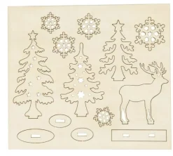 Siluetas de Madera Bosque con Ciervos Creativ Company