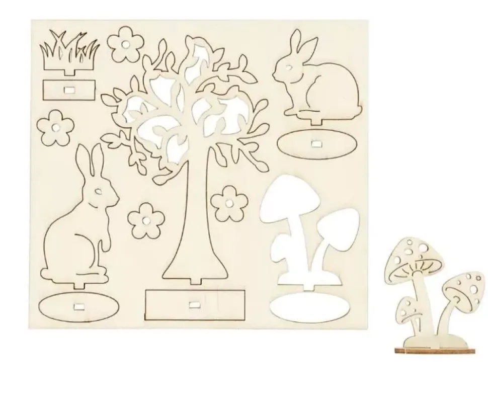 Siluetas de Madera Conejos Creativ Company