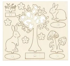 Siluetas de Madera Conejos Creativ Company