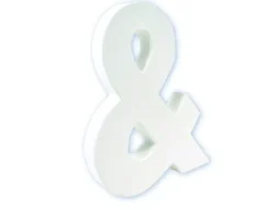 Símbolo And de cartón endurecido blanco