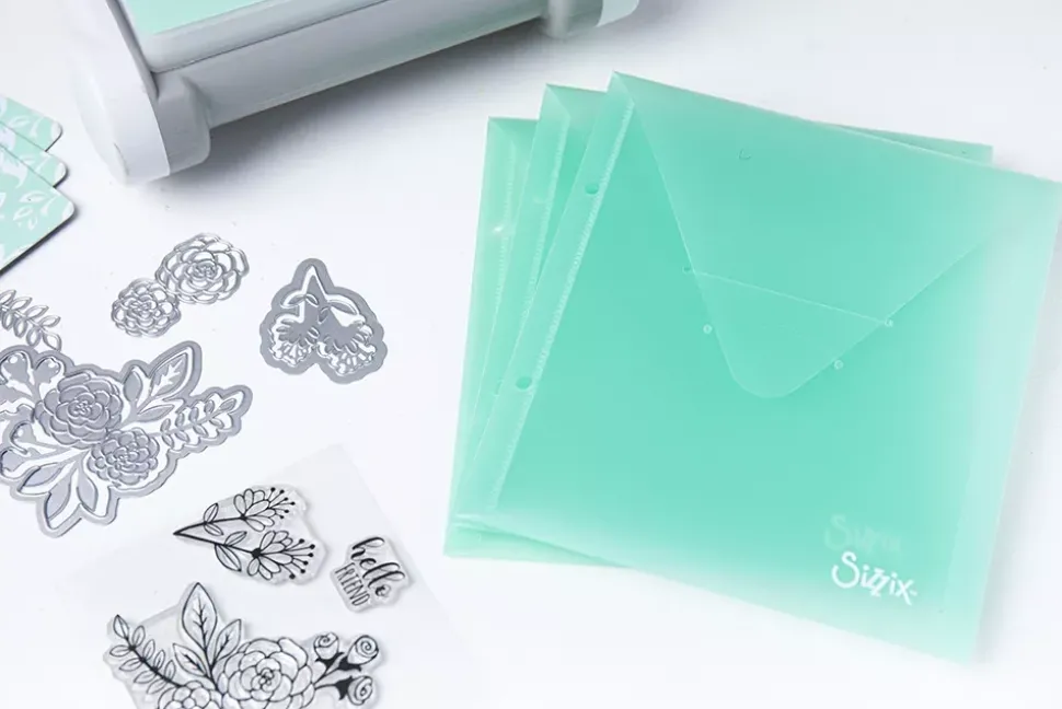 Sobres de Plástico Para Sellos y Troqueles Mint Julep Sizzix