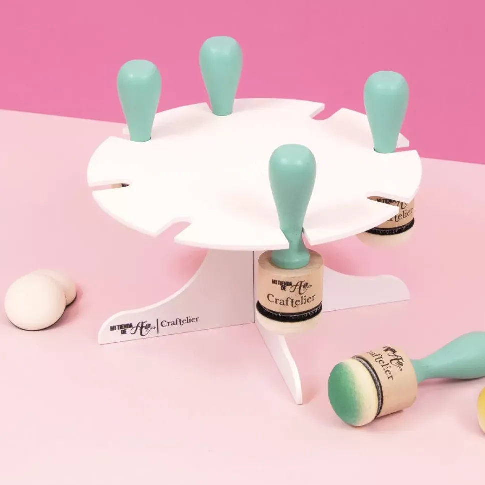 Soporte Para Aplicadores de Tinta Blanco Craftelier